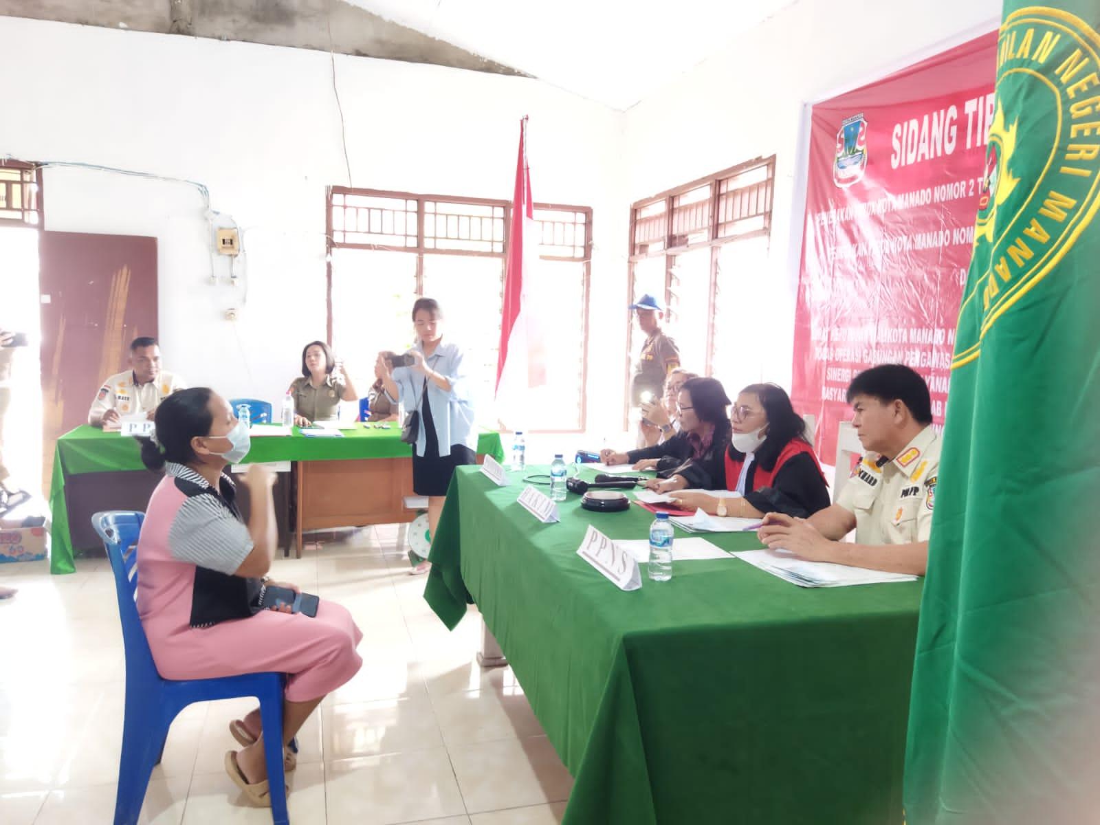 Satgas Opsgab Pemkot Manado Gelar Sidang Tipiring Pelanggar Perda, Ada Buang Sampah Sembarangan