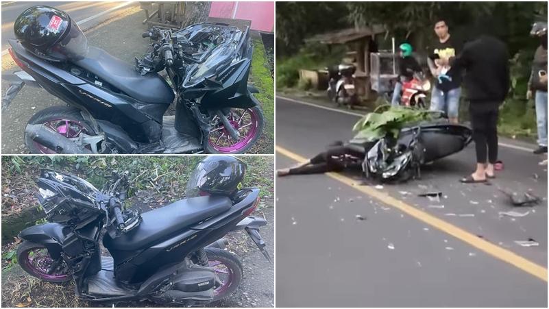 Kecelakaan Maut, Seorang Pemotor Tewas, Motor Kecepatan Tinggi Menabrak Belakang Truk