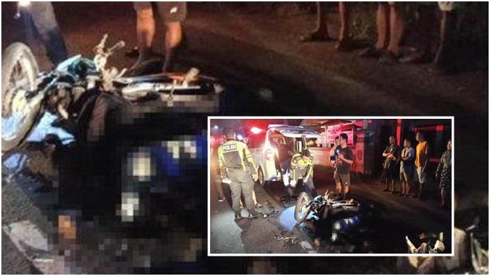 Kecelakaan Maut, 2 Orang Tewas Seketika, 2 Motor Kecepatan Tinggi Tabrakan