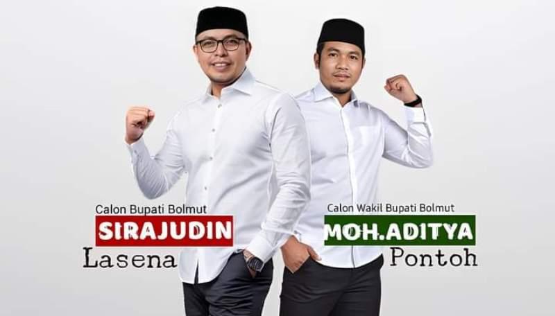Sirajudin Lasena - Muhammad Aditya Pontoh Kans Berlayar di Pilkada Bolmut Sulut Via Koalisi PDIP PPP