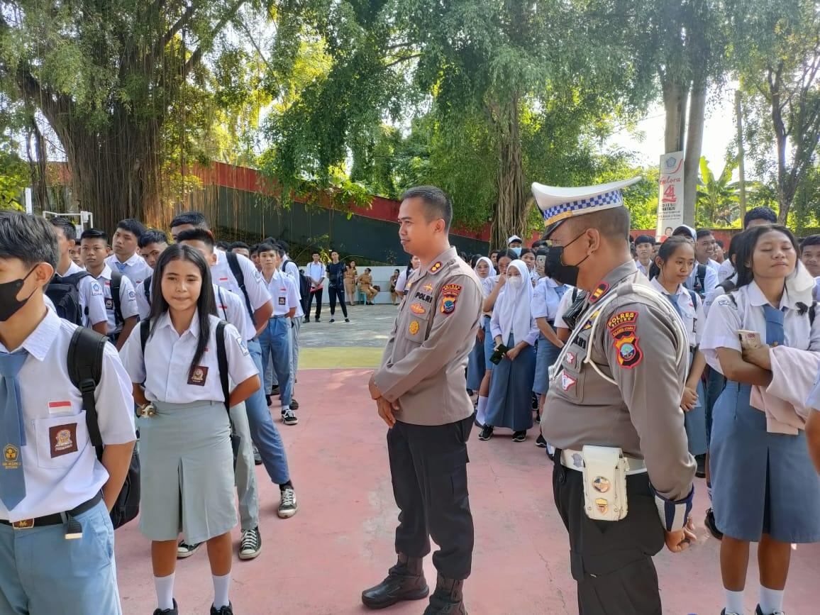 Sosialisasi Gerakan Baper Lantas, Polres Bitung Temukan Pelajar tak Pakai Helm dan Knalpot Bising