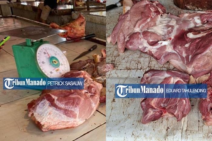 Harga Daging Babi Anjlok Jauh Senin 1 Desember 2025 di Pasar Towoe Sangihe, Segini Per Kilogram
