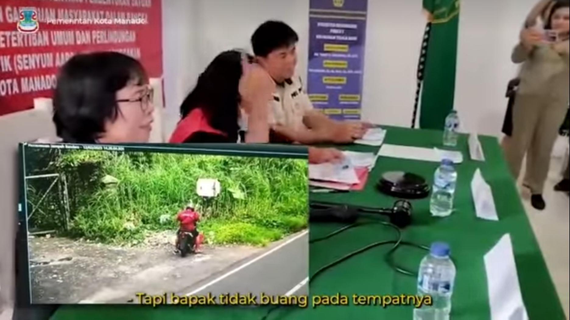 Seorang ASN Kena Sanksi Tipiring karena Buang Sampah Sembarangan di Manado Sulawesi Utara