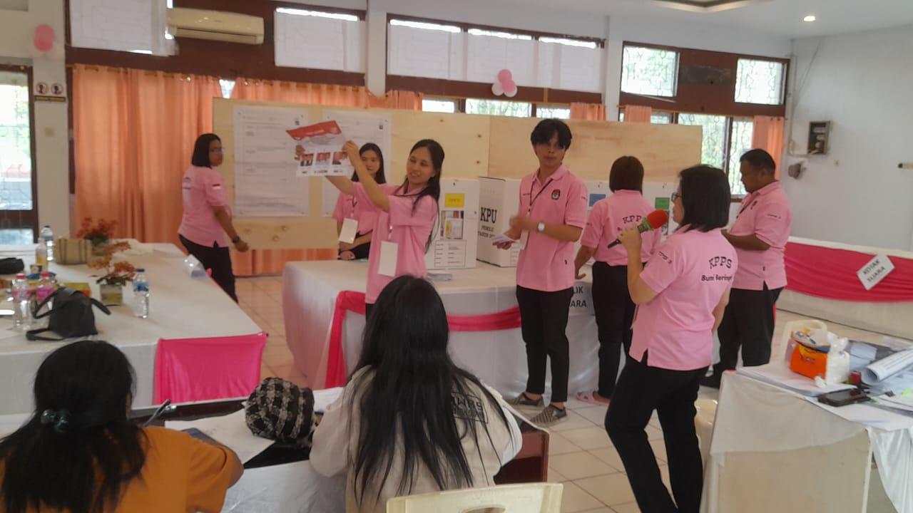 Prabowo Gibran Raih 133 Suara di TPS 3 Bumber Tempat Olly Dondokambey Nyoblos