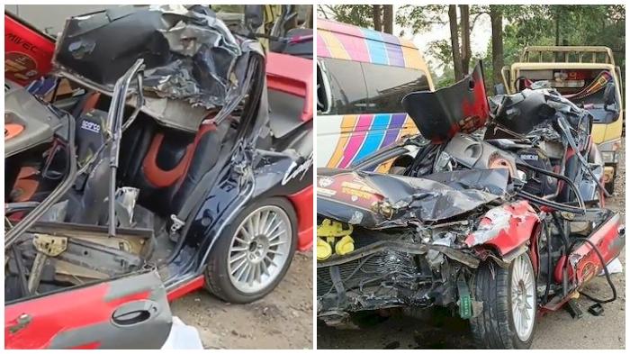 Kronologi Kecelakaan Maut Tadi Malam, 1 Orang Tewas Usai Mobilnya Tabrak Truk, Kendaraan Rusak Berat