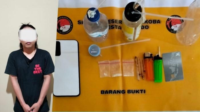 Karyawan Swasta Asal Wanea Ditangkap Satresnarkoba Polresta Manado, Sabu 3 Paket Diamankan