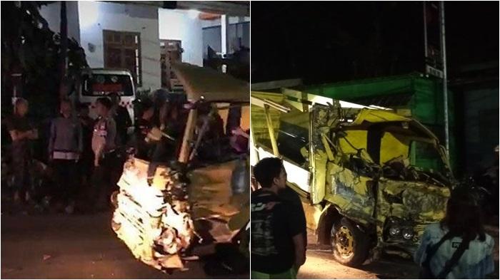 Kecelakaan Maut Pukul 16.30 WIB, 3 Tewas Termasuk Pasutri, Truk Angkut Sapi Tabrak Mobil dan 4 Motor