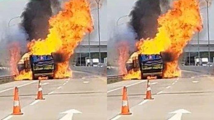 Kecelakaan Maut Pukul 10.18 WIB, 3 Orang Tewas, Truk Muatan Zat Kimia Tabrak Tronton Lalu Terbakar