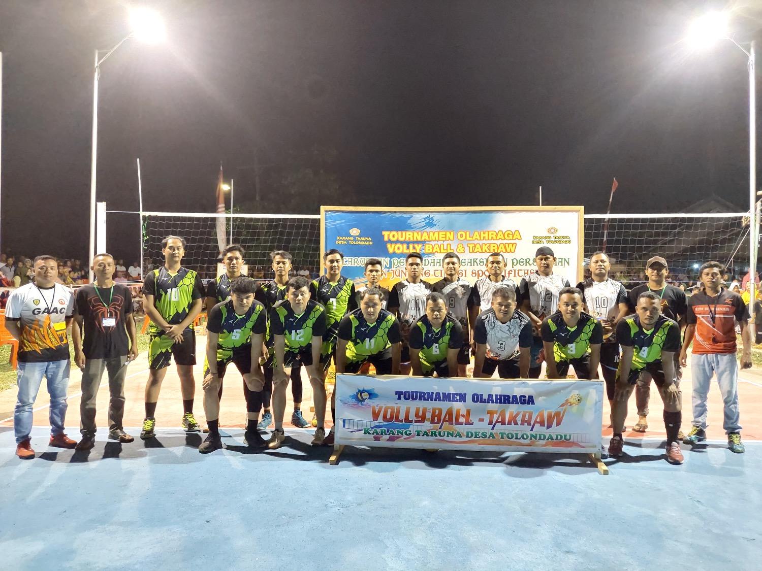 Polres Bolsel Sulawesi Utara Utus Tim Volly Ball dalam Turnamen yang Digelar Karang Taruna Tolondadu