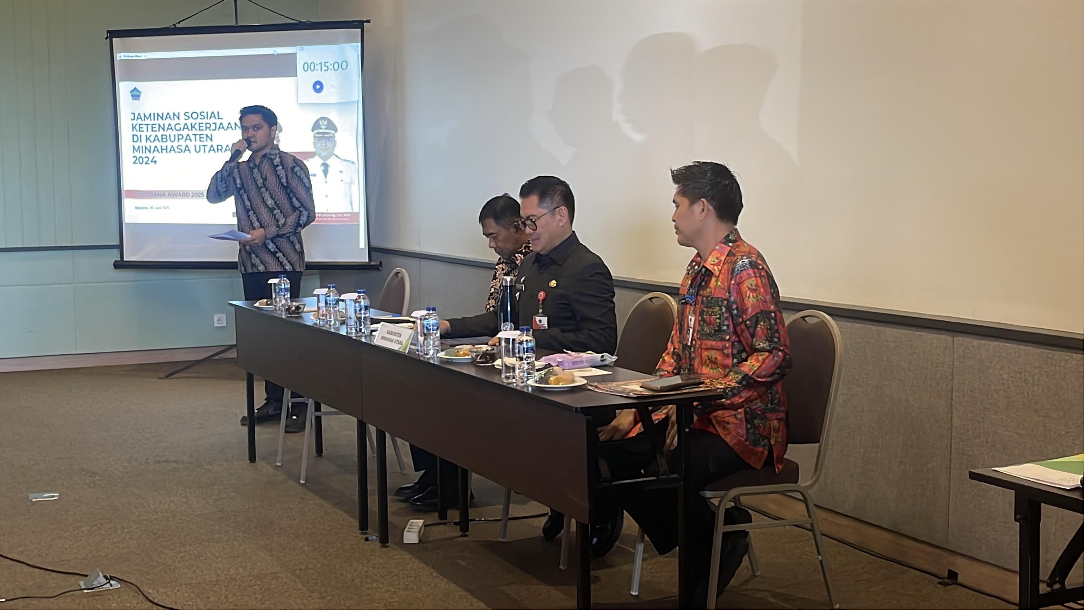 Bupati Minut Joune Ganda Dipuji BPJS Ketenagakerjaan, Sebut Tak Semua Daerah Lakukan Inovasi