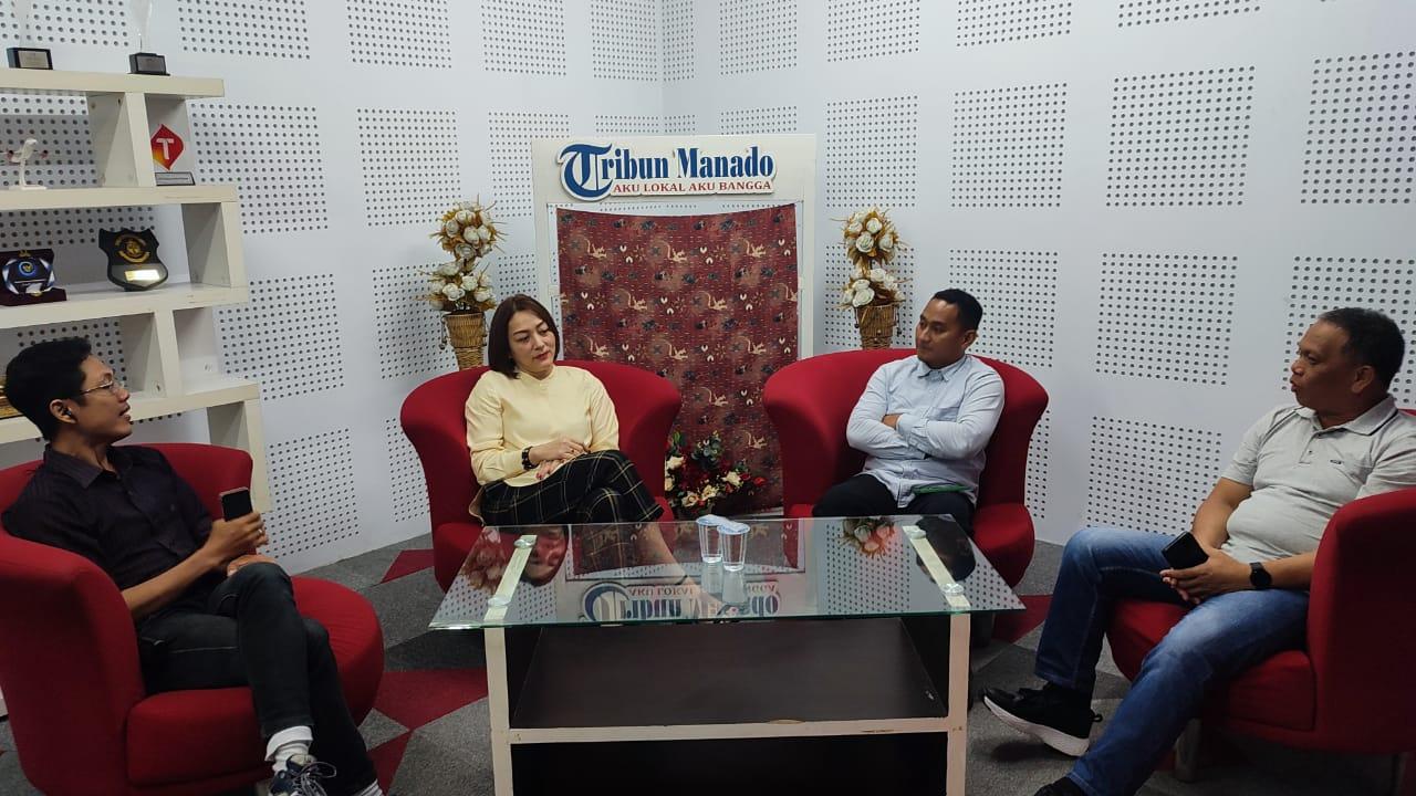 Wakil Ketua Sementara DPRD Sulawesi Utara Michaela Elsiana Paruntu Kunjungi Kantor Tribun Manado
