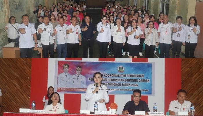 Tomohon Raih Peringkat 1 Penurunan Stunting se-Sulut, TP3S Mantapkan Target Zero Stunting‎