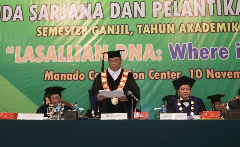 502 Lulusan Unika De La Salle Manado Sulut Wisuda, Dr Johanis: Ada Banyak Tantangan yang Dihadapi