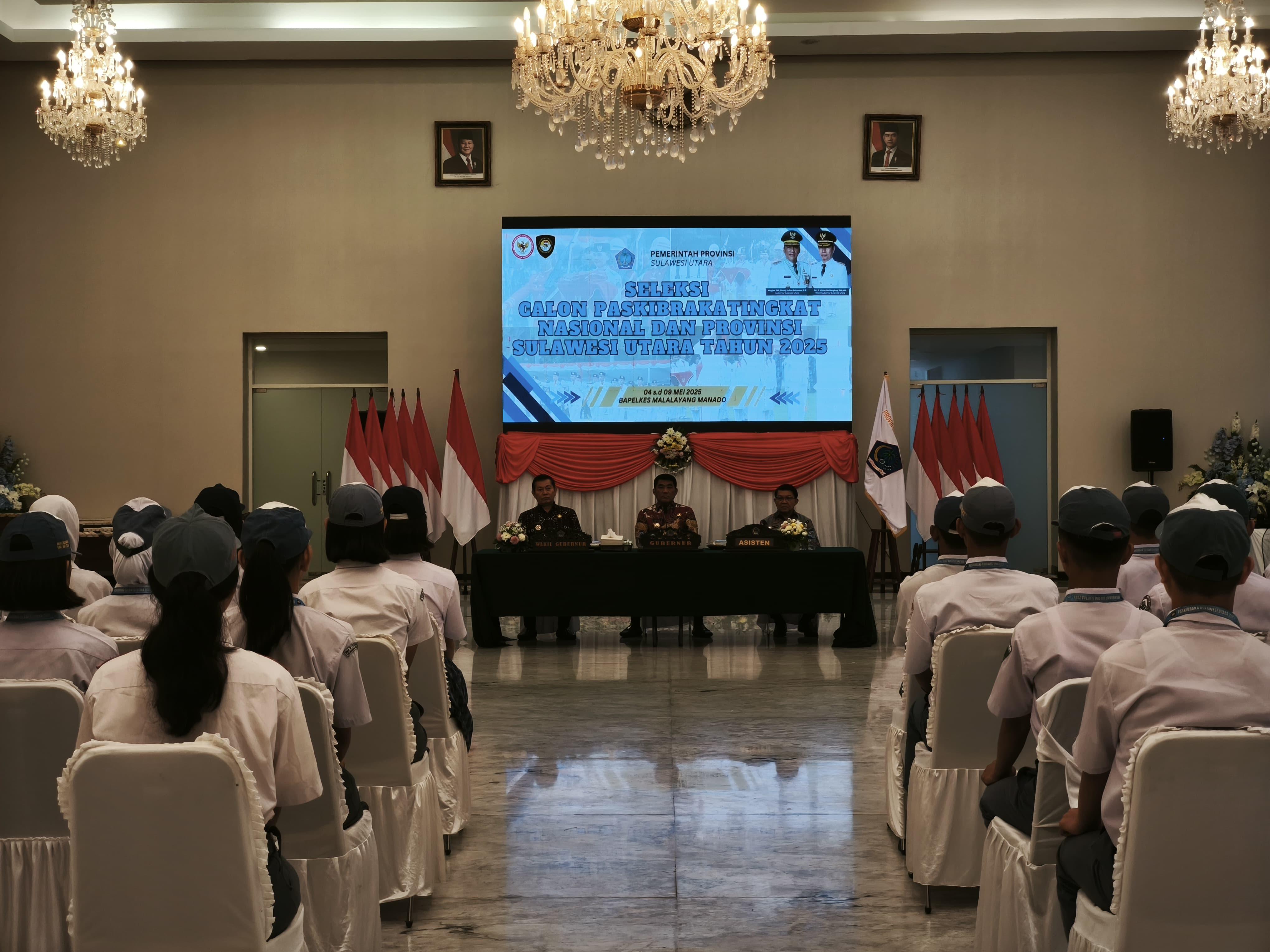 Gubernur Sulut YSK Seleksi Langsung Siswa-siswi Paskibraka yang Dikirim ke Tingkat Nasional