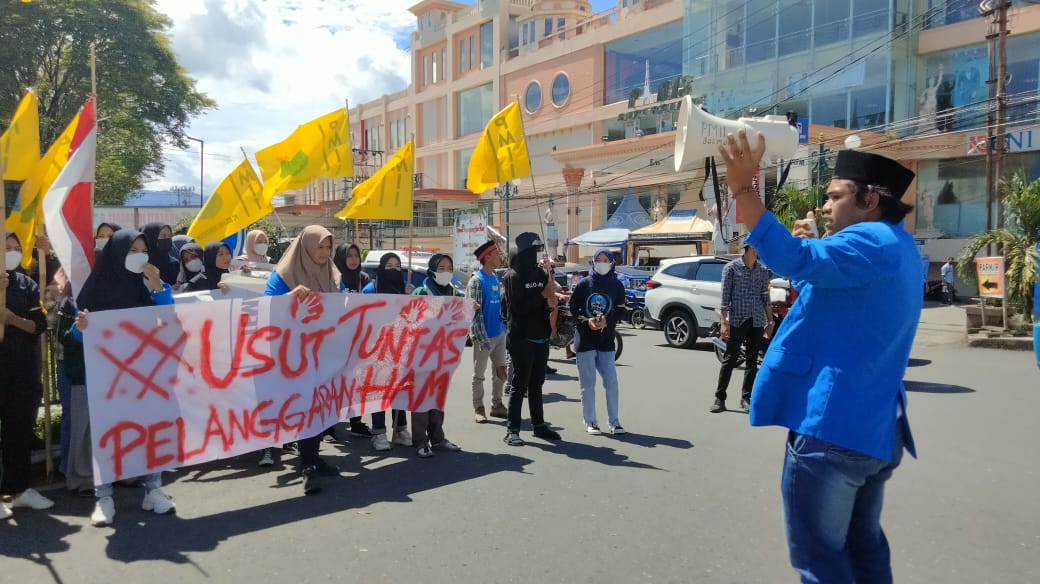 Peringati Hari HAM, PMII Bolmong Gelar Demo Minta Polisi Usut Tuntas Kasus Novia Widiarsi