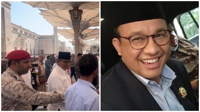 Anies Baswedan Salat Jumat di Area Khusus Masjid Nabawi, Dikawal Tentara Baret Merah Arab Saudi