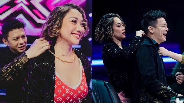 Potret Ariel Noah dan Bunga Citra Lestari Saling Pasang Kalung