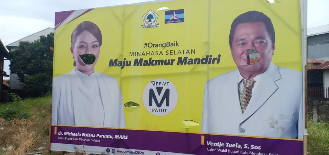 Baliho Paslon Dirusak, Camat Amurang Imbau Hargai Perbedaan