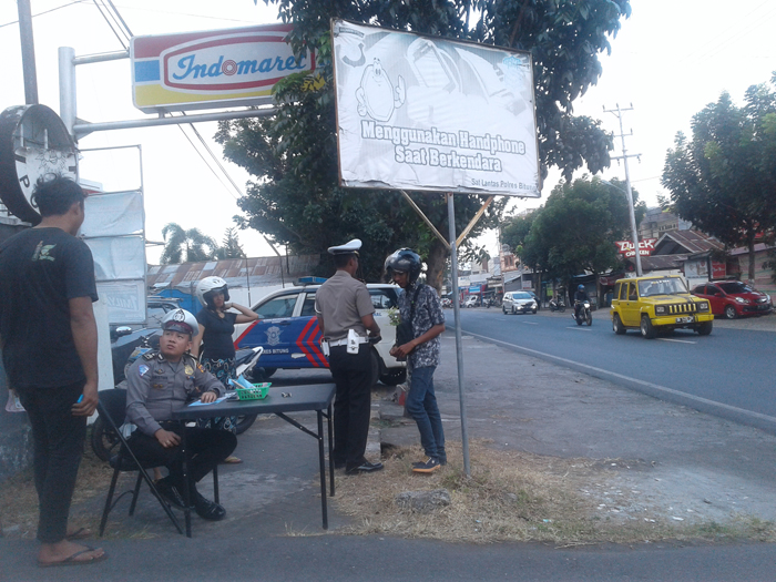 Kendaraan Sepeda Motor Mendominasi Operasi Rutin Sat Lantas Bitung