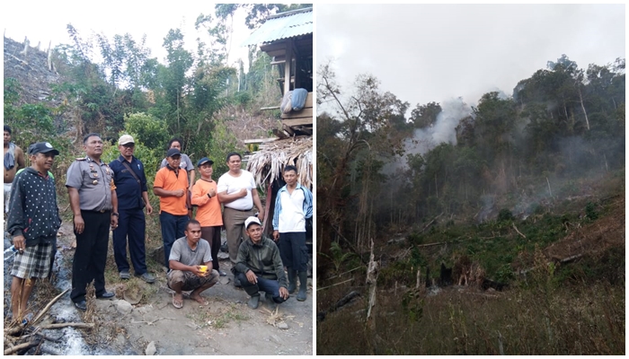 BPBD Turun Pantau Kebakaran Hutan di Kotabunan, Benny : Luasannya Sekitar 4 Hektar