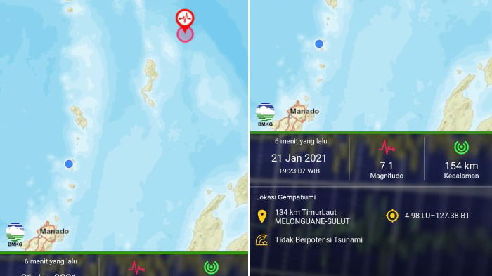 LENGKAP Analisis Gempa Tektonik Magnitudo 7.1 Guncang Sulawesi Utara , Ini Saran BMKG