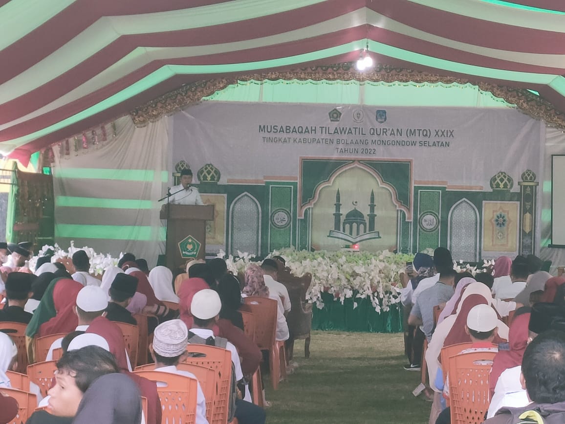 Bupati Bolsel Iskandar Kamaru Resmi Buka Kegiatan MTQ Ke XXIX Tahun 2022