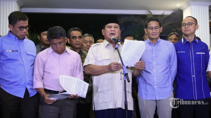 Ini Pidato Lengkap Prabowo Usai MK Membacakan Putusan Menolak Seluruh Permohonan