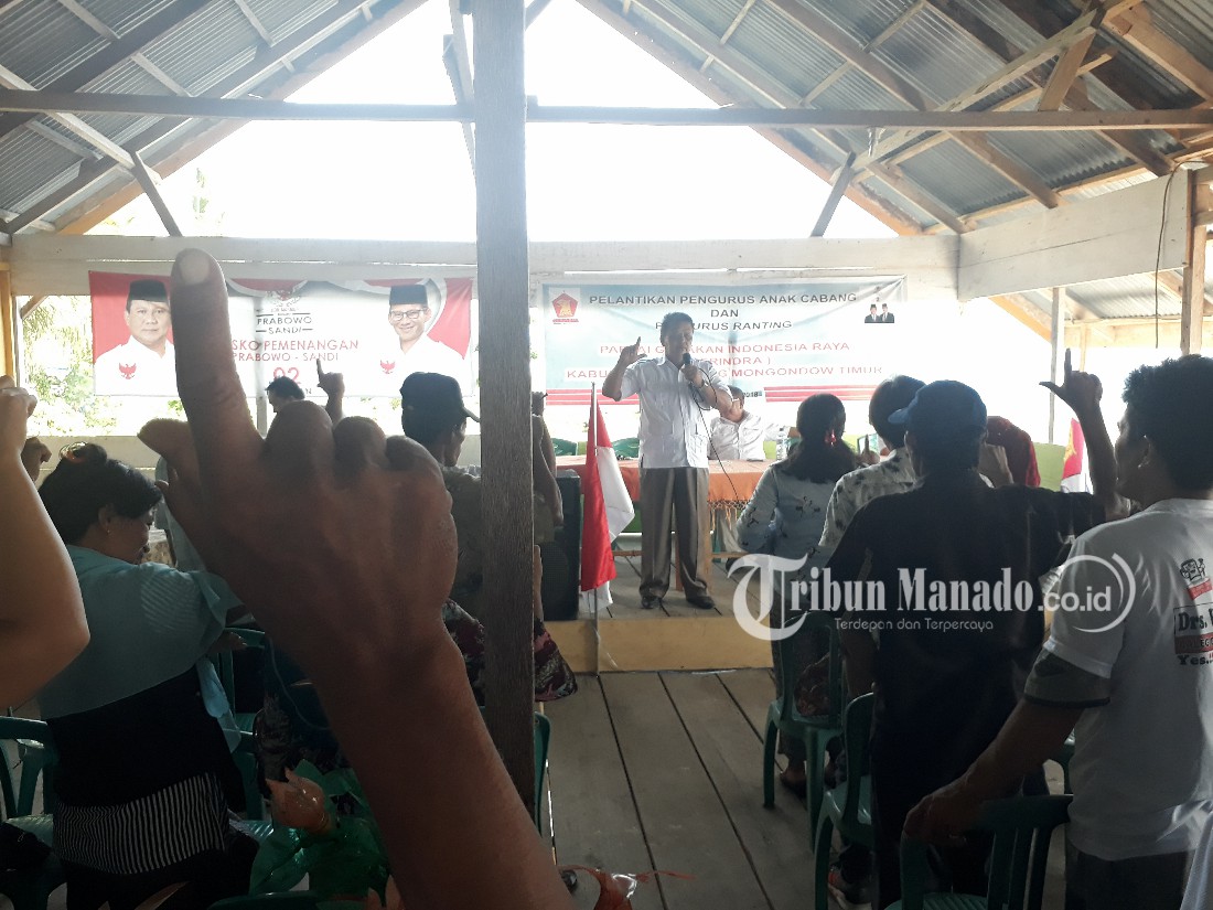 DPC Partai Gerindra Boltim Lantik PAC dan Pengurus Ranting