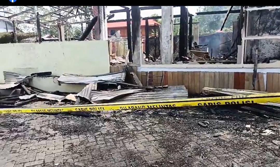 Kondisi Terkini Bangunan di Kompleks Vihara Buddhayana Kakaskasen Tomohon Pasca Kebakaran Tadi Malam