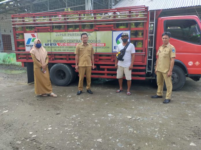 Ada Keluhan Kelangkaan LPG 3 Kg, Disperindagkop Bolsel Sidak Pangkalan