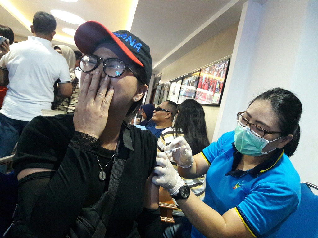 Cerita Tagana Manado Relawan Palu, Menangis saat Disuntik Vaksin hingga Tak Lupa Bawa Alat Make Up