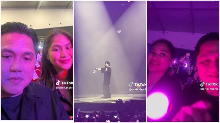 Erick Thohir Nonton Konser Suga BTS di ICE BSD, Sebut Agus Keren Banget, Jujur Enak Banget Lagunya