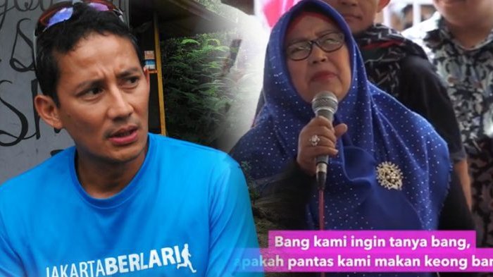 Penjelasan Emak-emak yang Curhat Makan Keong ke Sandiaga, tapi Sering Plesiran ke Luar Negeri