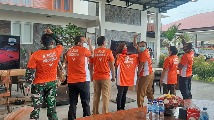 Forkopimda Tomohon Pakai Kaos Bertuliskan G Polii, Rayakan Kemenangan Greysia/Apriyani di Olimpiade
