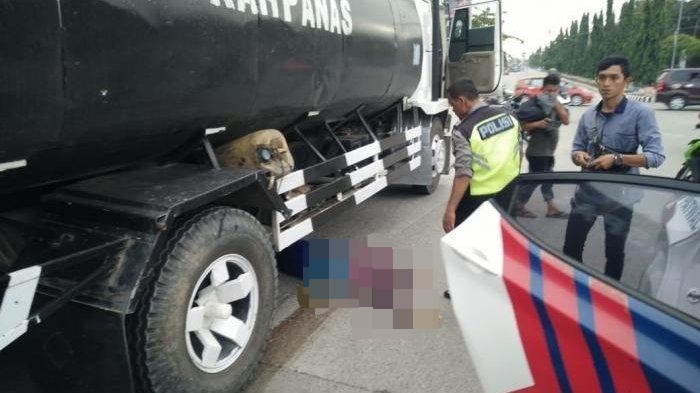 Kecelakaan Maut, Anggota Polisi Tewas Terlindas Truk Tangki, Sopir Mengaku Tak Melihat Korban