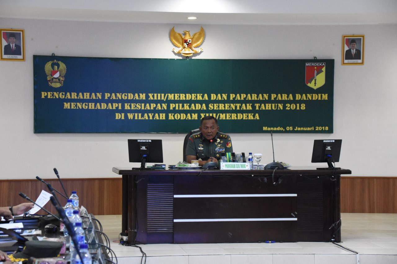 Rapat Pengamanan Pilkada Serentak 2018, Pangdam: TNI Harus Netral