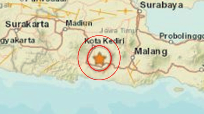 Gempa Guncang Jawa Timur Minggu 8 Mei 2022, Guncang Berpusat di Darat, Ini Magnitudo dan Lokasinya