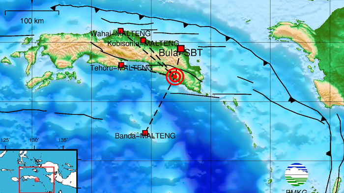 Gempa 4.6 SR Tadi Pukul 00.37 WIT Kamis (20/1/2022), Berpusat di Darat, Berikut Info BMKG Lokasinya