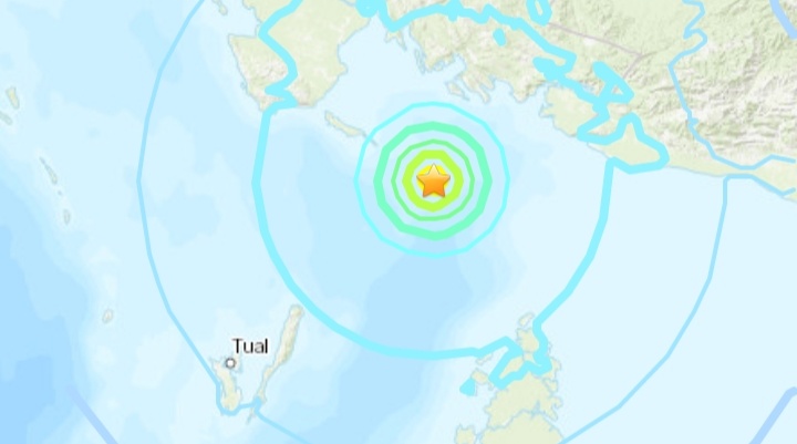Gempa Bumi Terkini Magnitudo 5.9 Senin (02/08) Tadi Siang, Ini Lokasinya
