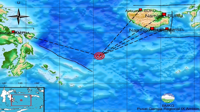 Gempa Tadi Pukul 05.55 Rabu 5 Januari 2022, Guncangan Magnitudo 5,8 SR, Ini Info Terkini BMKG Lokasi