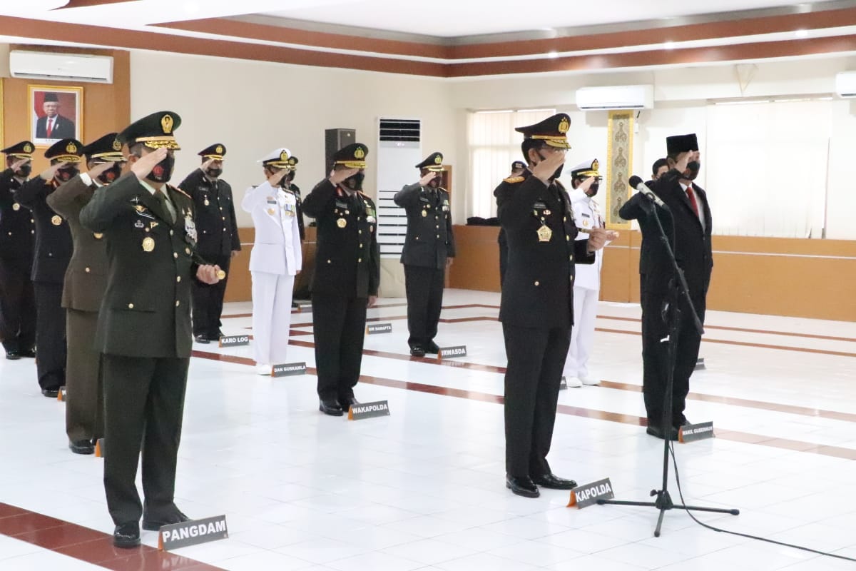 Upacara Hari Bhayangkara ke-74 di Polda Sulut Melalui Virtual, Forkopimda Ikuti Upacara