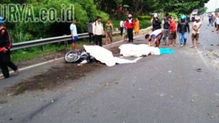 Kecelakaan Maut Tadi Pukul 08.20 WIB, Pemotor Kymco Tewas, Tabrakan Adu Kambing dengan Pemotor Beat