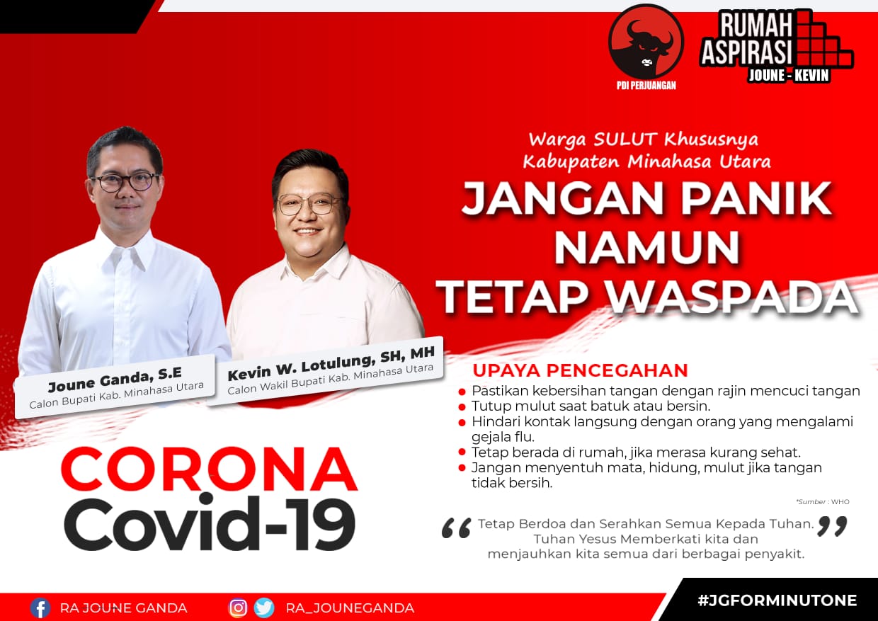 Joune Ganda: Tetap Andalkan Tuhan dan Jangan Panik Dengan Covid-19