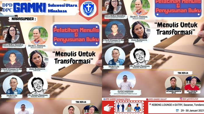 GAMKI Sulut Buat Pelatihan Menulis, Dengan Menghadirkan Pemateri Handal