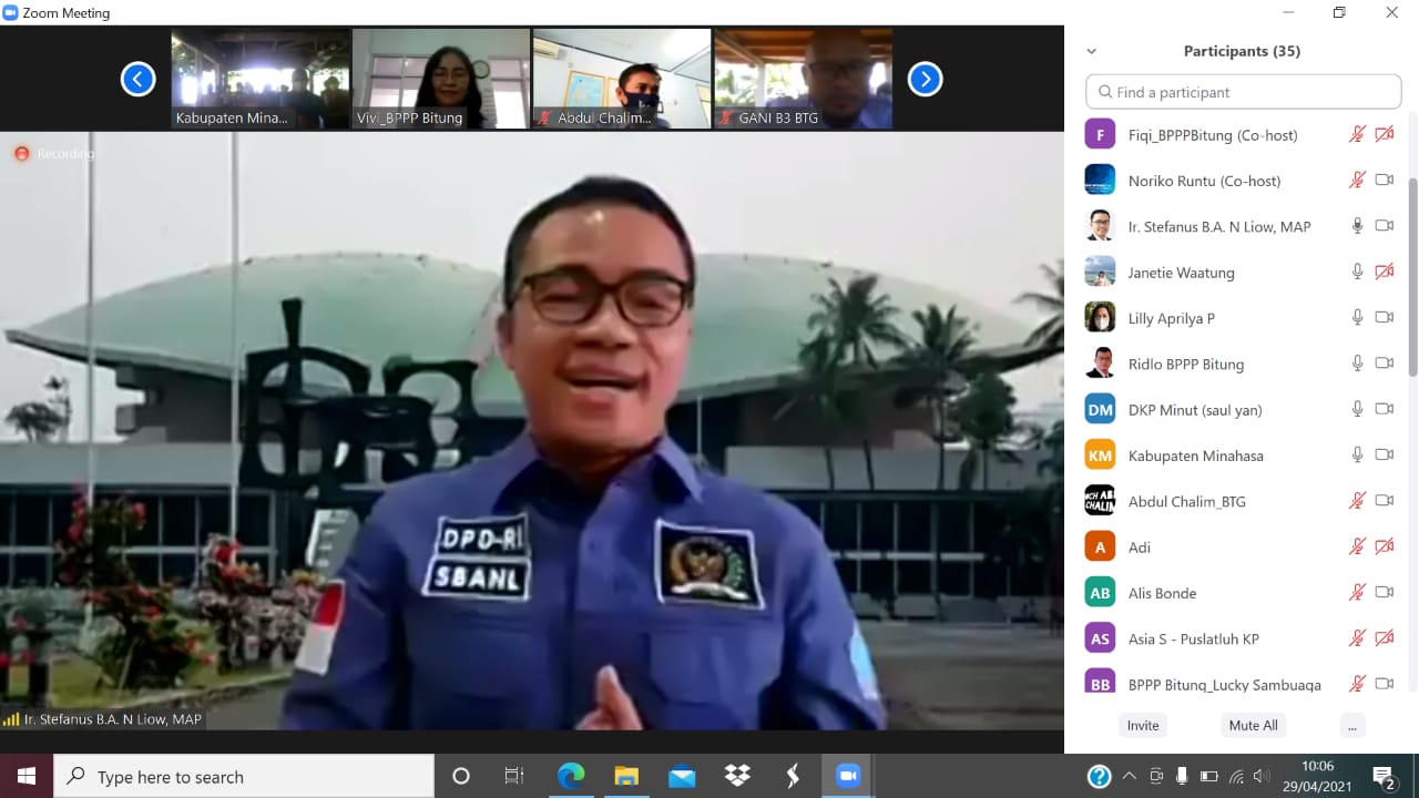 Sinergi DPD RI dan KKP, Latih UMKM Perikanan dan Kelautan di Minahasa dan Minut