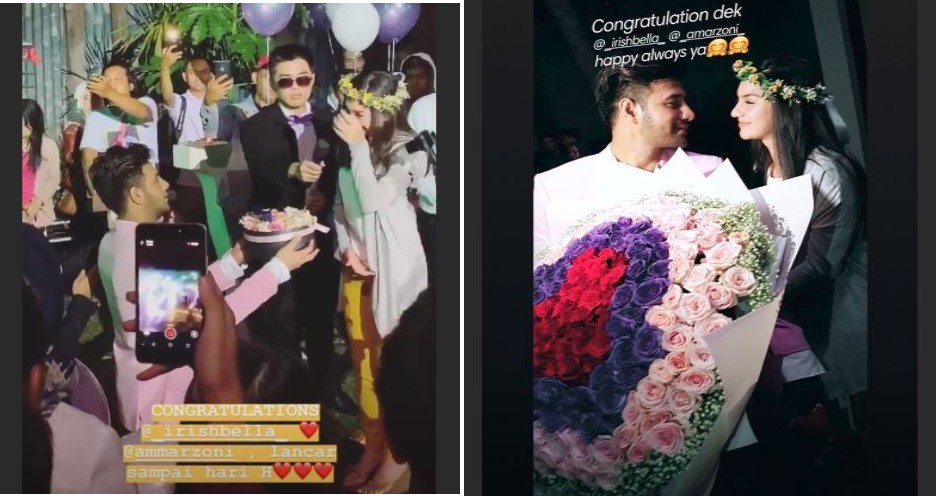 Irish Bella Dilamar Ammar Zonid dengan Cara Seperti Ini, Terharu, Irish Sampai Jatuhkan Ini