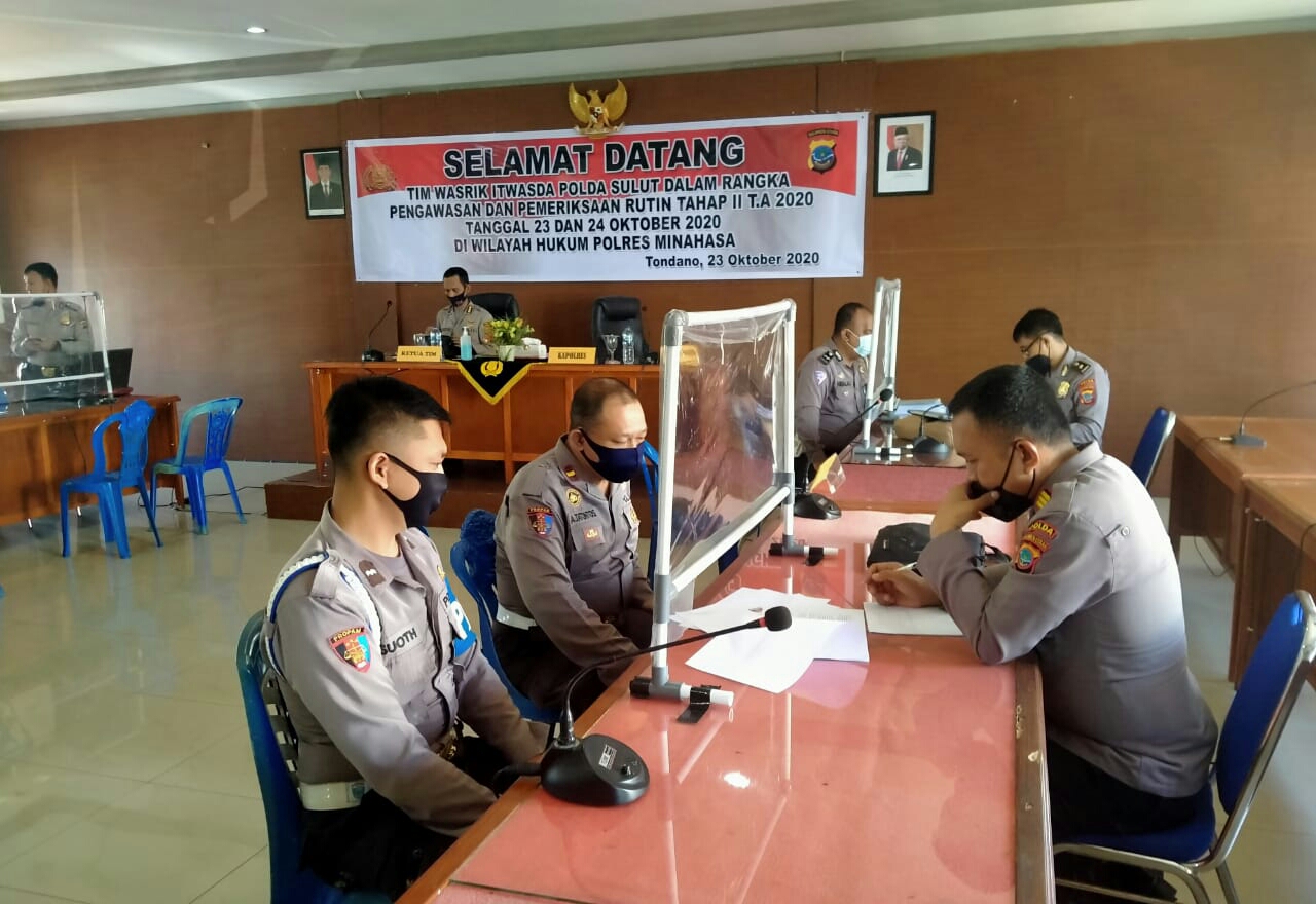 Irwasda Polda Sulut Lakukan Pengawasan dan Pemeriksaan di Polres Minahasa