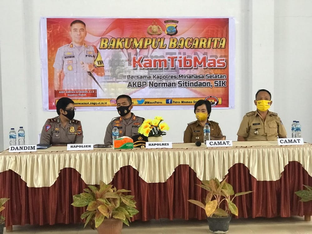 Bahas Kamtibnas, Kapolres Minsel Kunjungi Dua Polsek