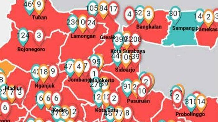Data Sebaran Kasus Baru Covid-19 di 23 Provinsi 3 Juni 2020, Penambahan di Jatim Melampaui Jakarta