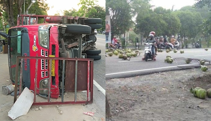 Kecelakaan Maut Senin Sore, Pengendara Motor Tewas Ditabrak, Tabung Gas Elpiji Berserakan di Jalanan